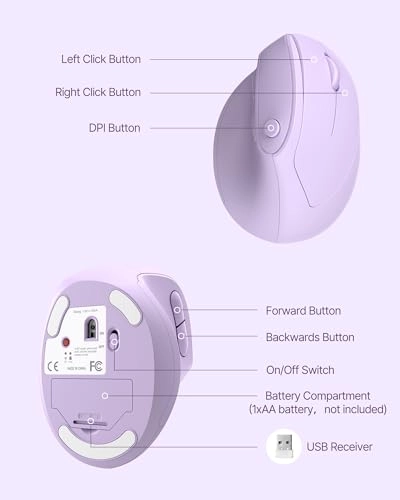 Vertical Mouse - Bluetooth+USB Dual Connection