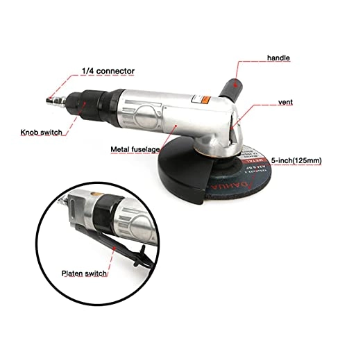 Pneumatic Angle Grinder - 5 Inch