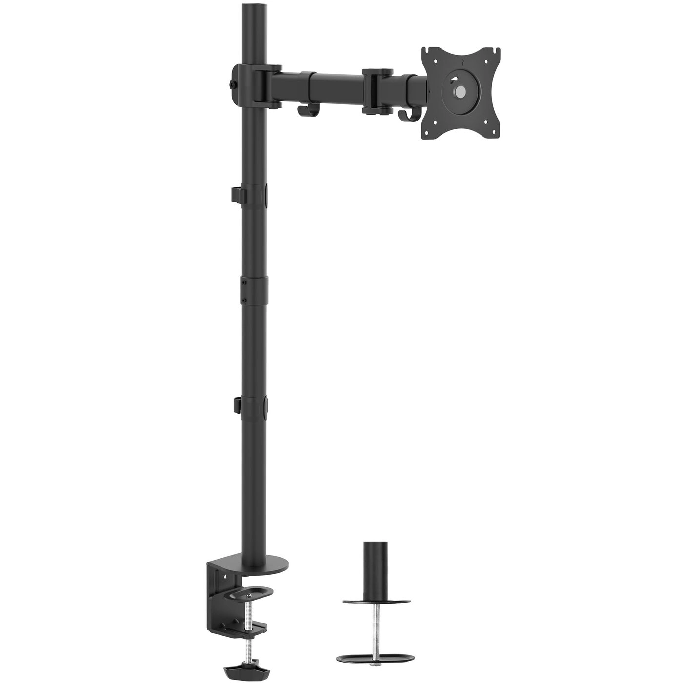 Single Monitor Desk Mount - Single 13 to 38 inch 75x75mm and 100x100mm