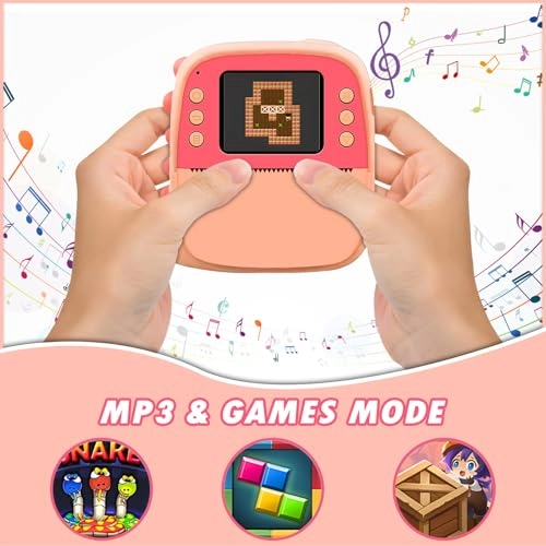 Kids Instant Digital Camera - 32GB 1080P Pink