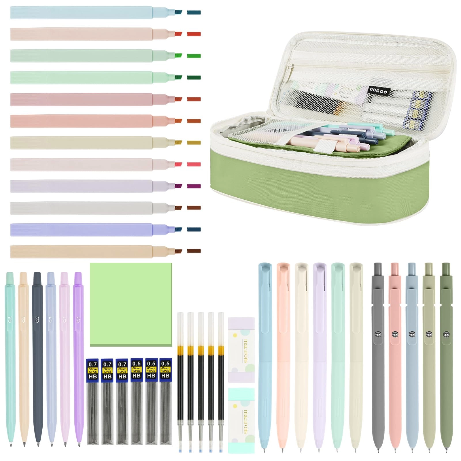 44 PCS Aesthetic School Supplies Set