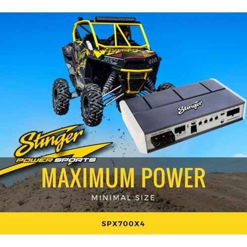 SPX700X4 - Micro 4 Channel 700 Watt Powersports Amplifier for Motorcycles, ATV, Marine and Mobile Applications