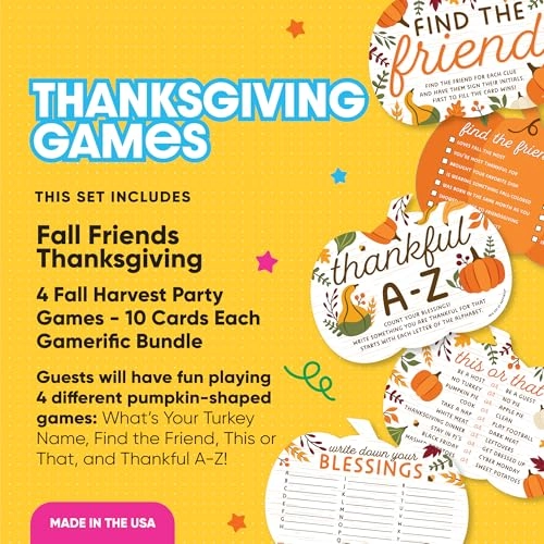 Fall Friends Thanksgiving - 12 years and up Gamerific Bundle