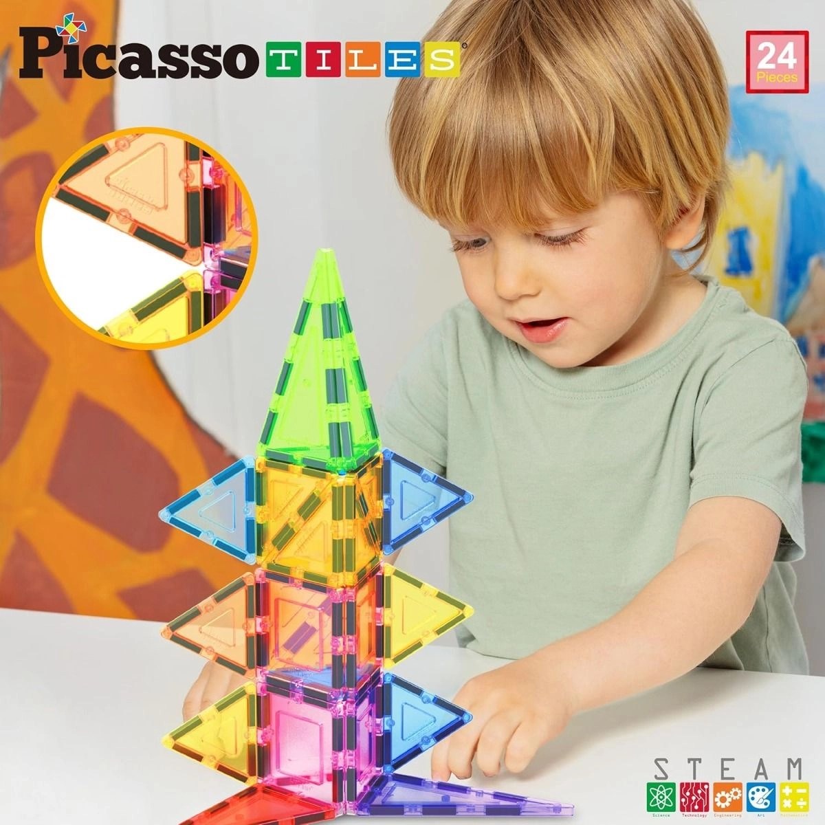 Magnetic Tiles 3D Classic - 24 pcs