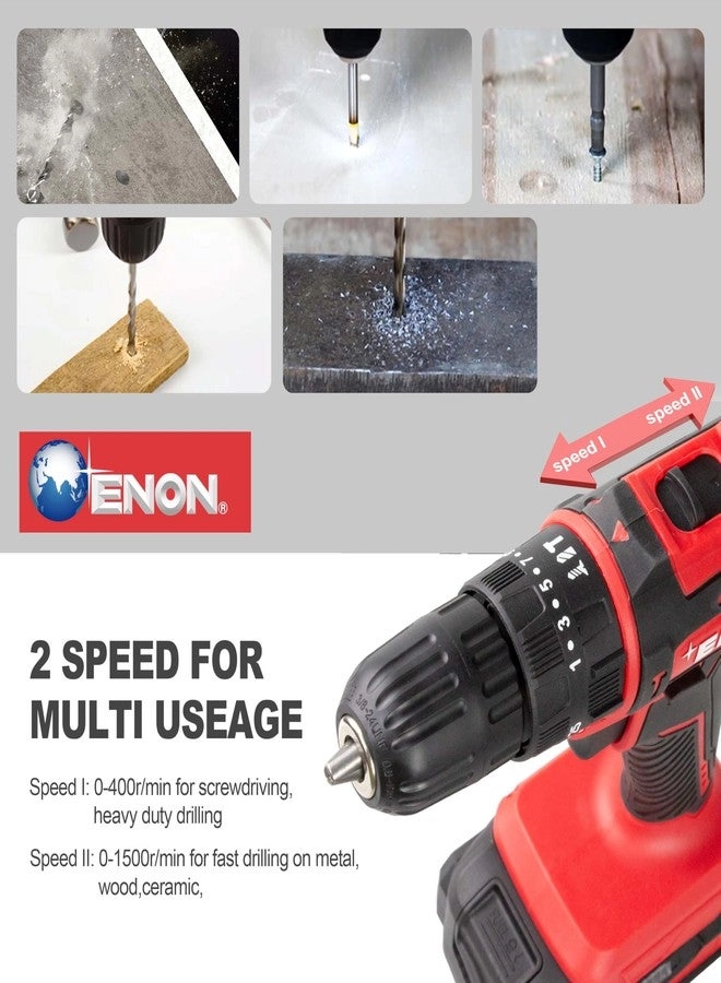Cordless Impact Drill - 2x1.5Ah