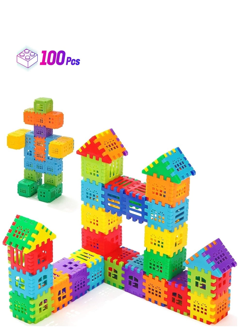Loquat Interlocking Building Blocks - 100 pcs
