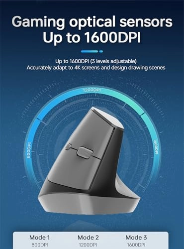 Ergonomic Wireless Mouse - Bluetooth USB