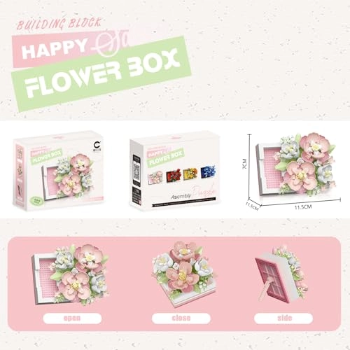 Flower Building Blocks Jewelry Box - 494pcs