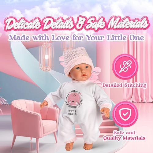 Cuquita Baby Doll - 30 cm Vinyl Blue Eyes Ages 3+