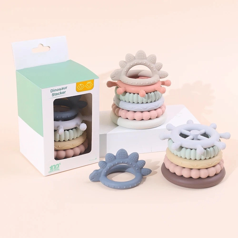Colorful Rainbow Stacking Toys - Silicone