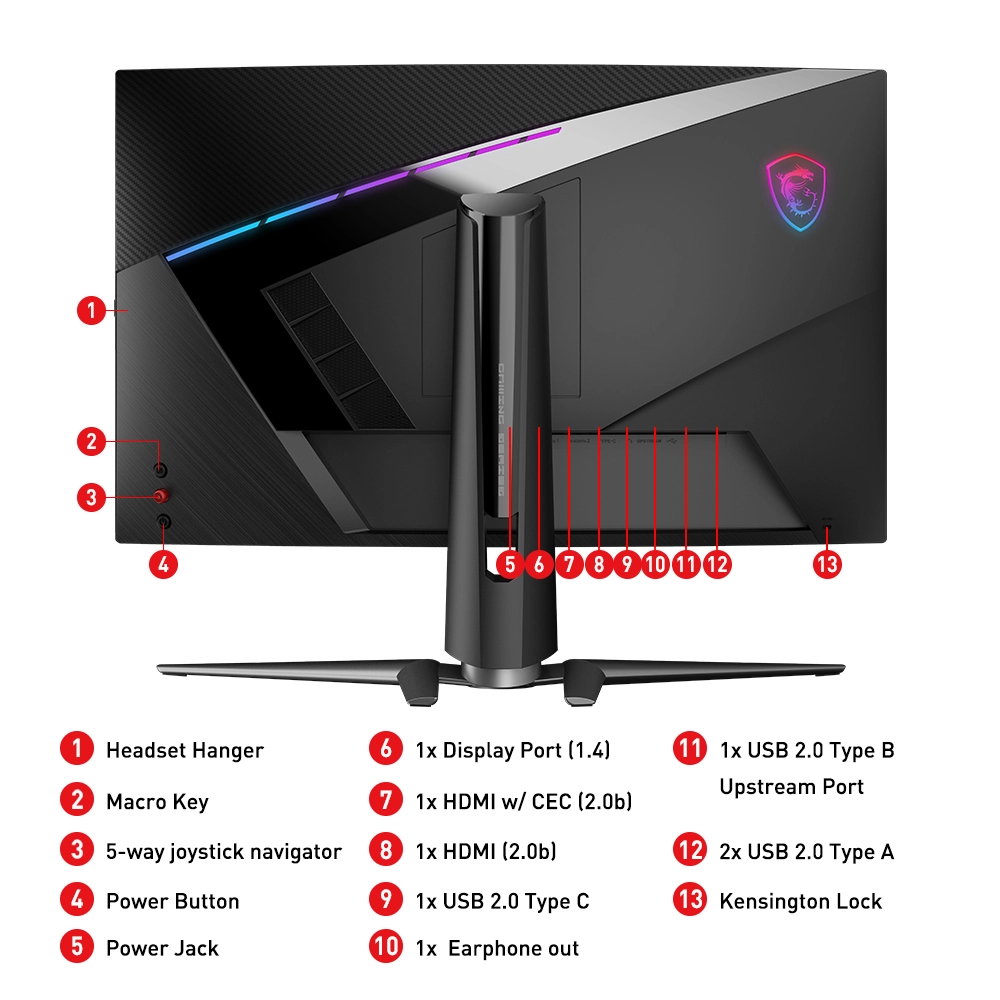 MPG ARTYMIS 273CQR QD - 27 inch 2560 X 1440 pixels