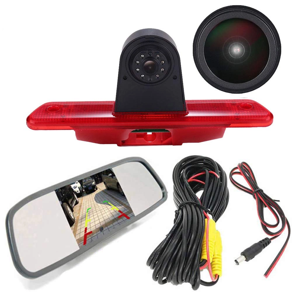 Brake Light Reversing Camera + Rear View Mirror Monitor - Night vision 628 x 586 pixels