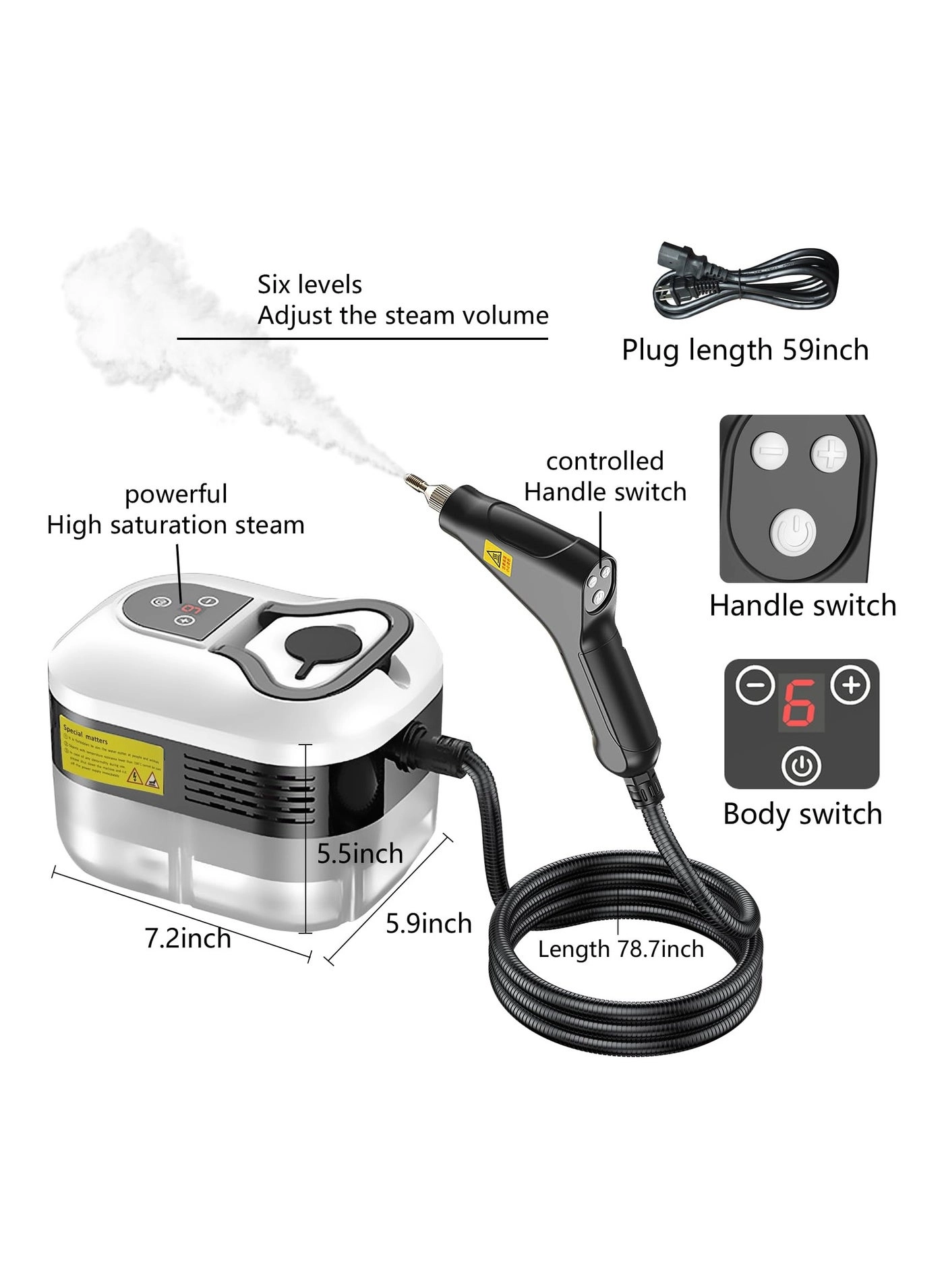 Steam Cleaner - 4.5 BAR 1500ml