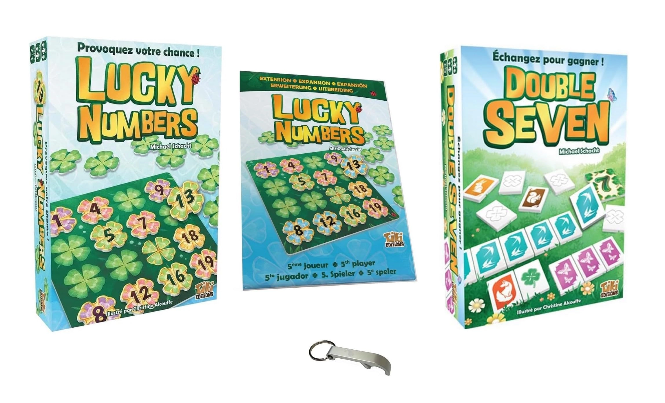 Blumie Shop Lucky Numbers: 5th Player Expansion + Double Seven (French) + Bottle Opener