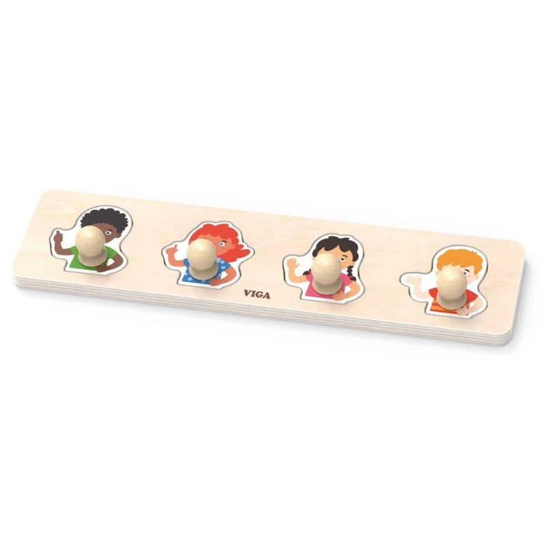 VIGA Match the Children Puzzle (PCG-44536) - 4 pcs