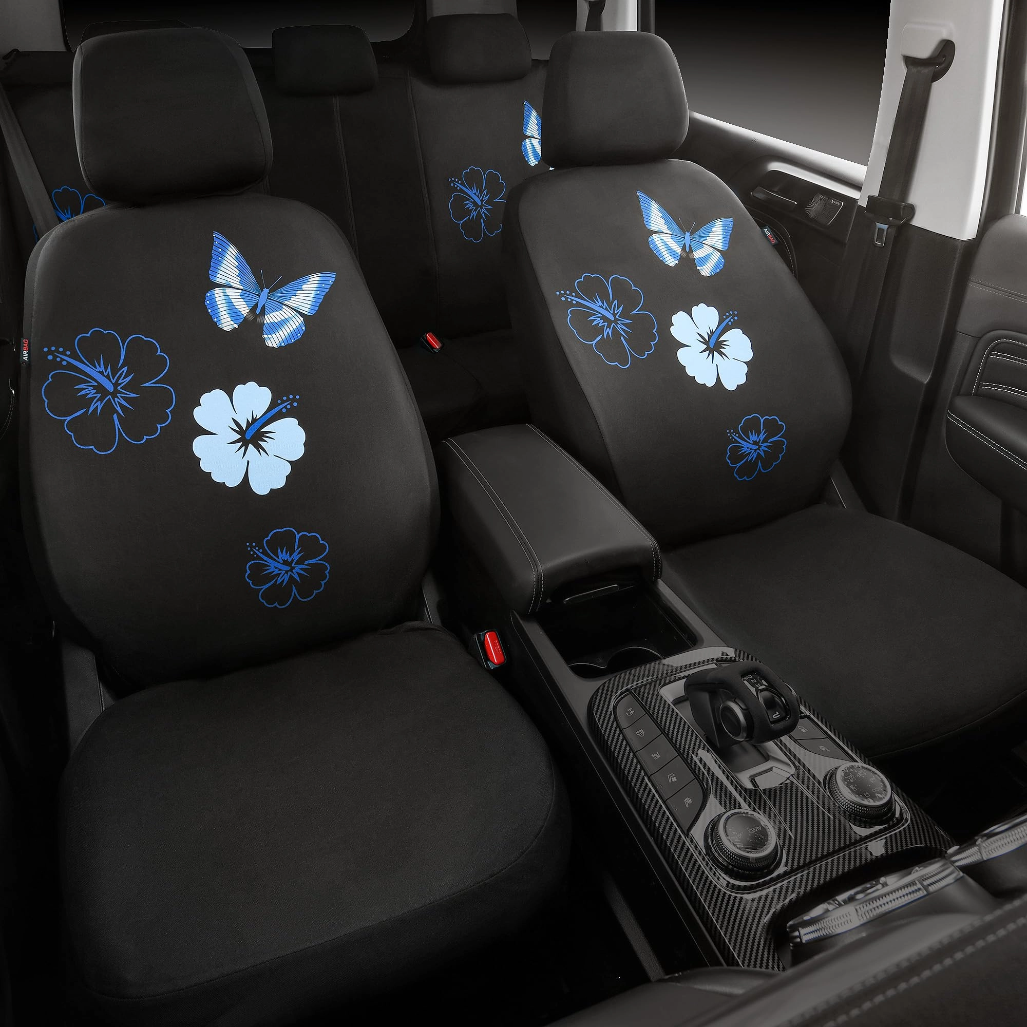 Embroidery Butterfly and Flower Car Floor Mats
