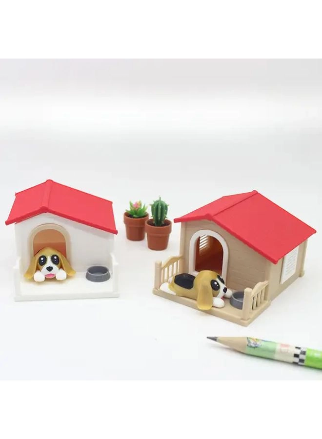 Generic Miniature Dog House - 1:12 Scale 3-Piece Set White