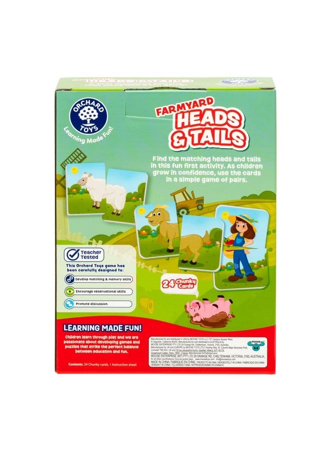Farmyard Heads & Tails - 18 Months+ 24 pieces