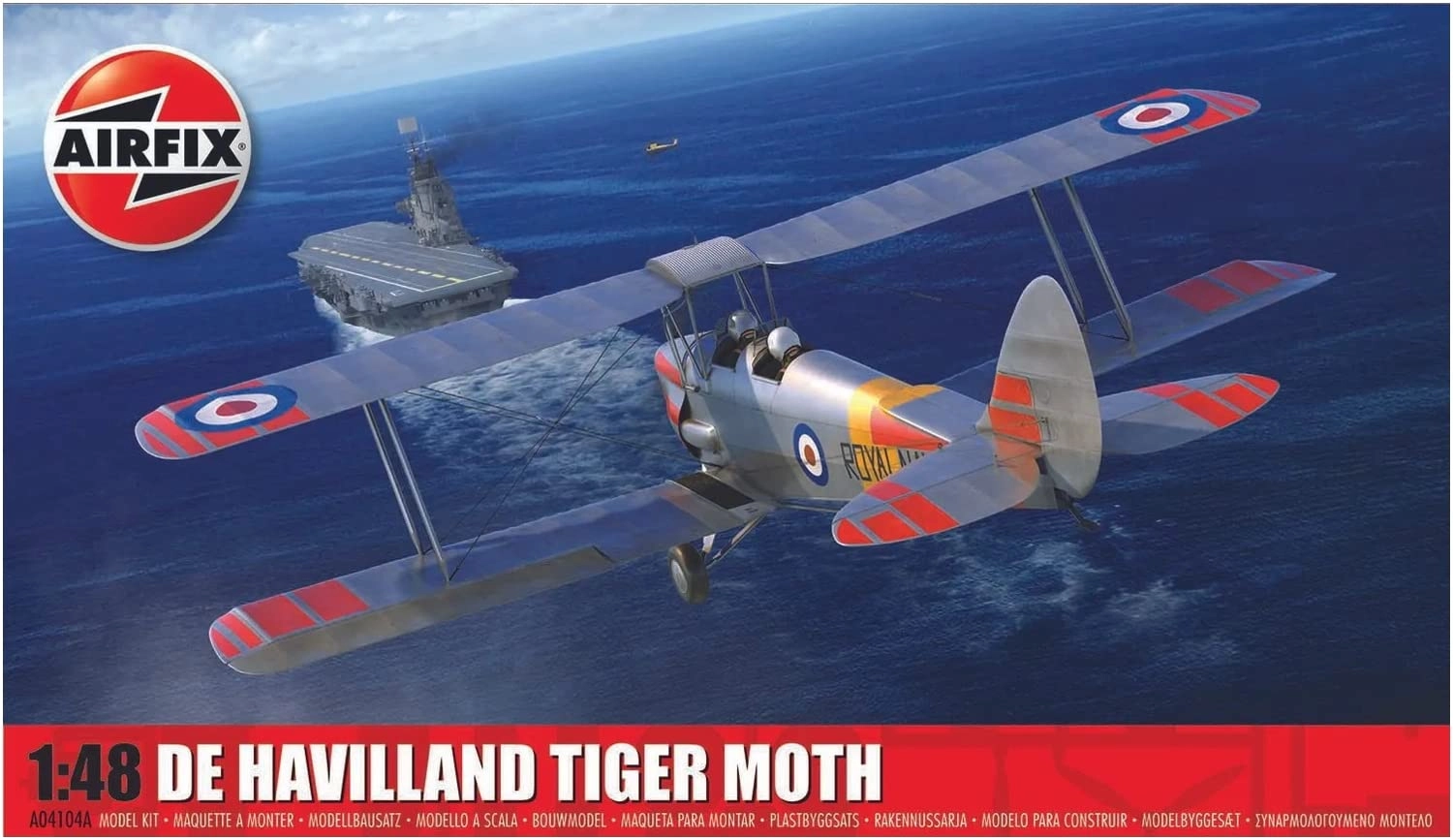 de Havilland Tiger Moth Model Kit (A04104A) - 1:48