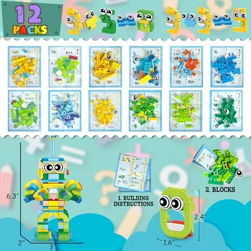 12 Pack Building Blocks Set - 6 years and up 355 pieces