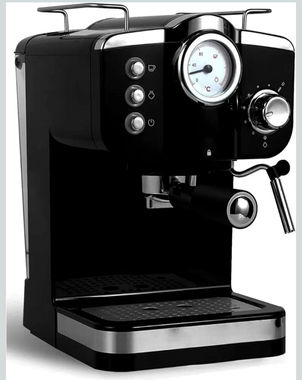 Vistanics Espresso Coffee Machine - Pressure Gauge Steam Wand Dual-Stainless Steel Filter