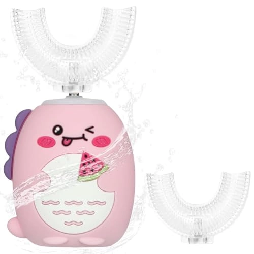 U-Shaped Children's Electric Toothbrush - 2 Brush Heads 3 Modes IPX7 Waterproof