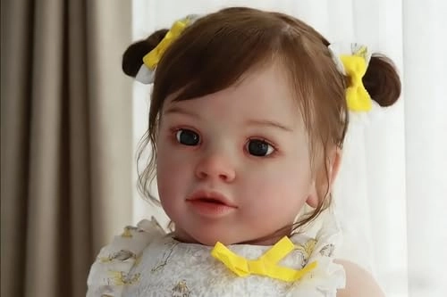 Pippa Reborn Baby Doll - 26 inch Cotton Vinyl Hand-rooted Curly Hair Ages 3+