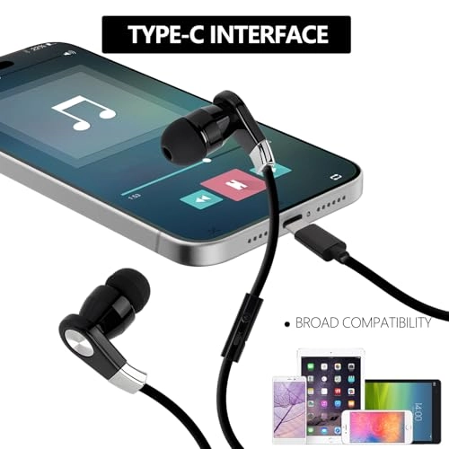 USB C Headphones Wired Earbud