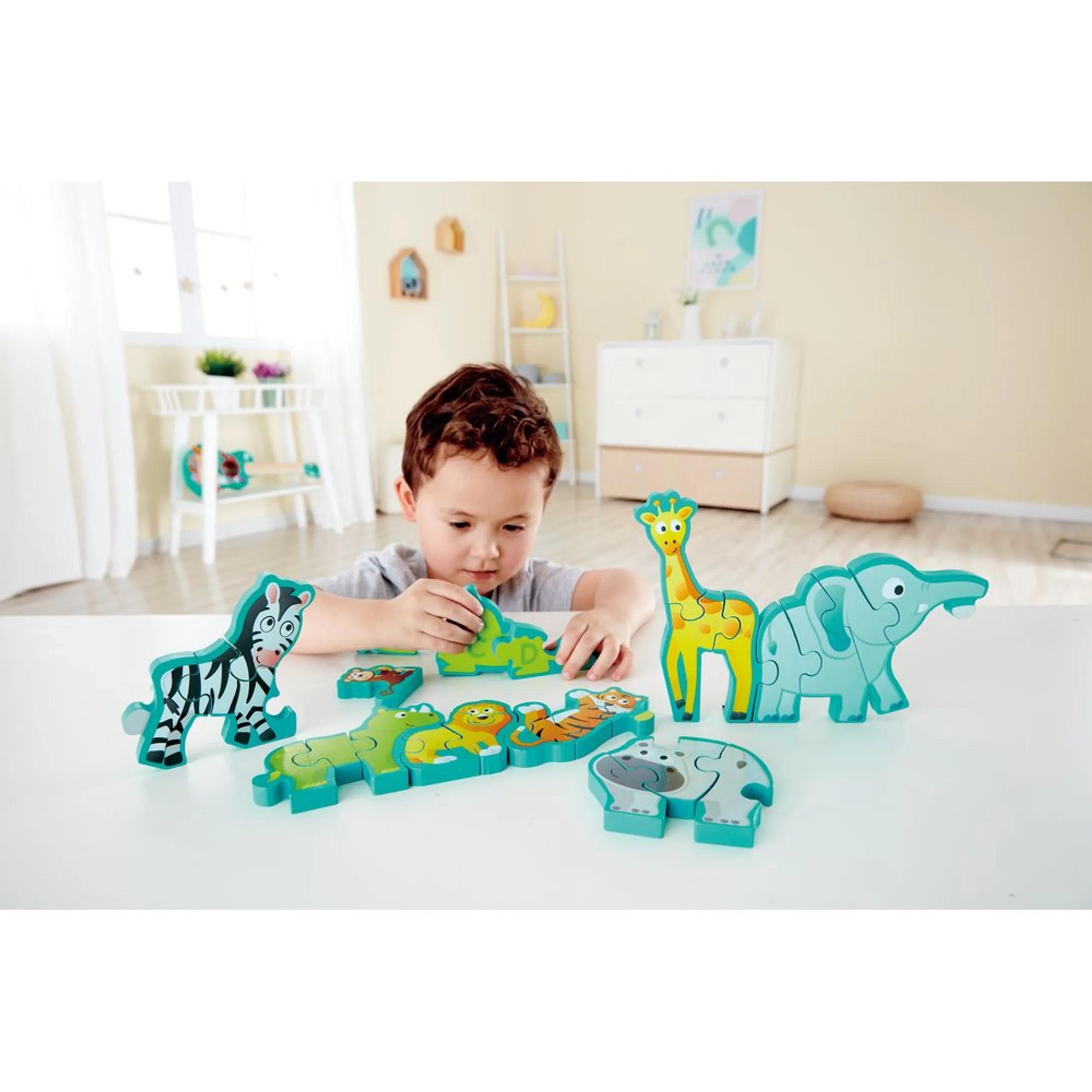Double Sided Alphabet & Animal Wooden Puzzle - 3 years & above 26 pieces