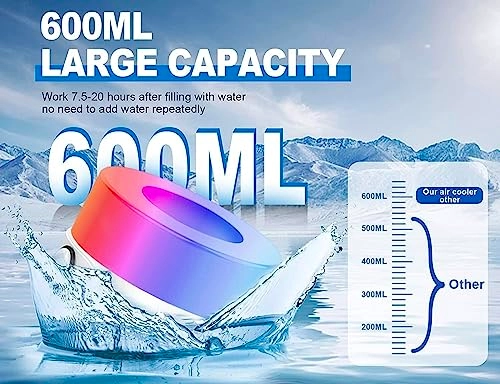 Portable Air Conditioner - 700ml 7-color LED 2H/4H Timer