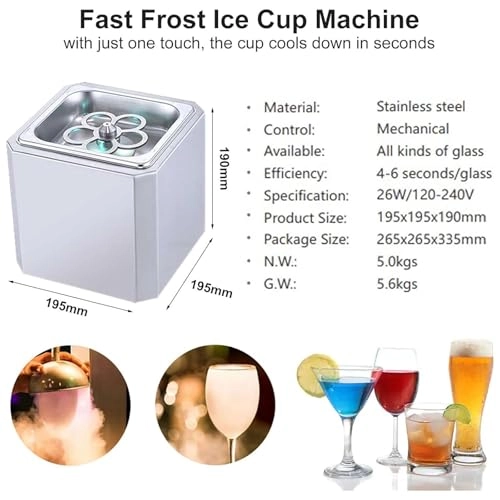 Glass Cooler - CO2 LED -45°C 6 seconds