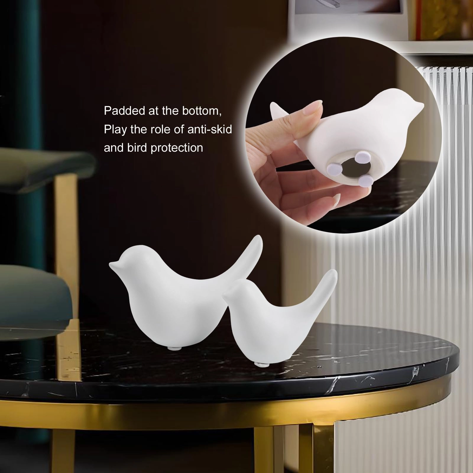 White Birds Statues - Ceramic