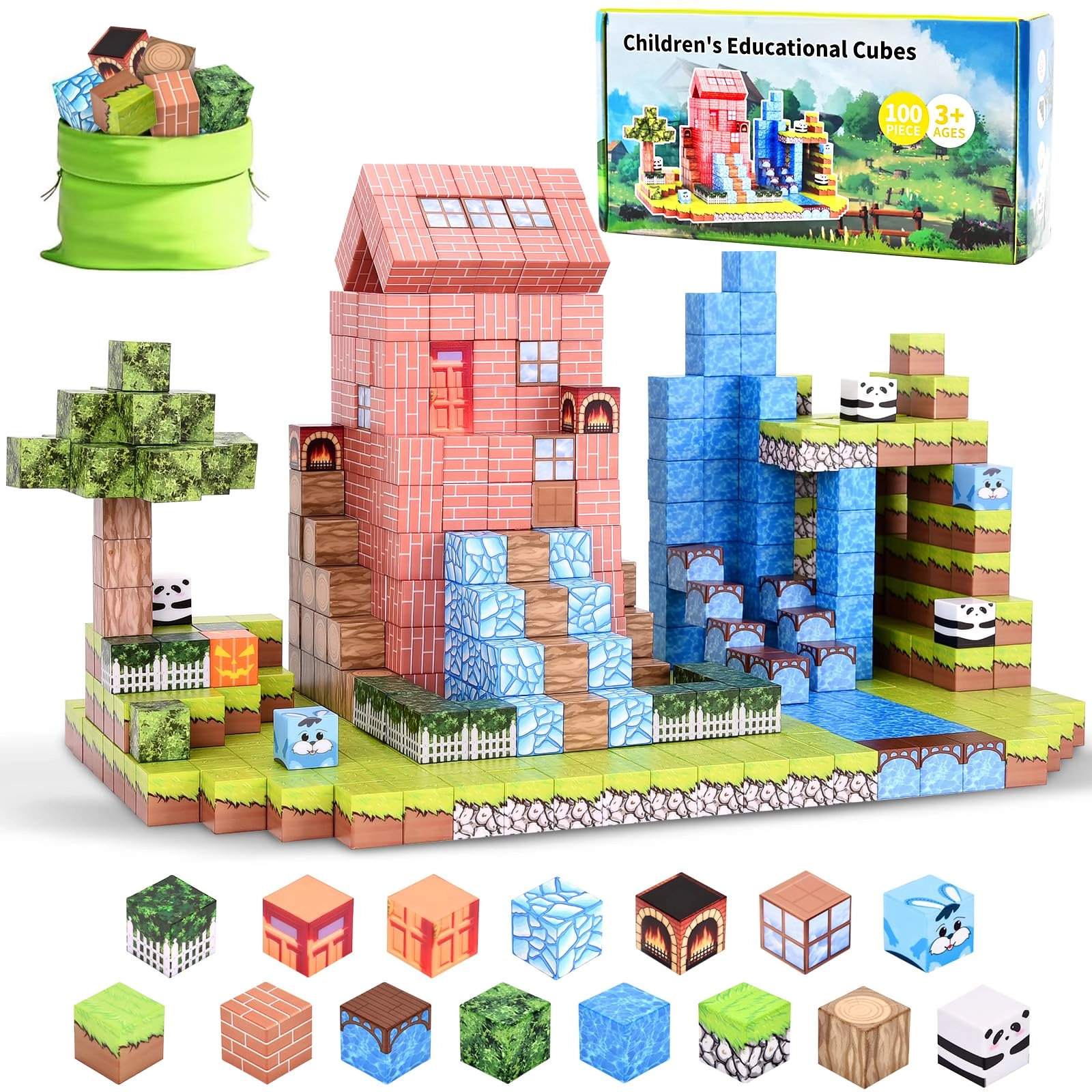 UCMDA Magnetic Building Blocks - 100 pcs