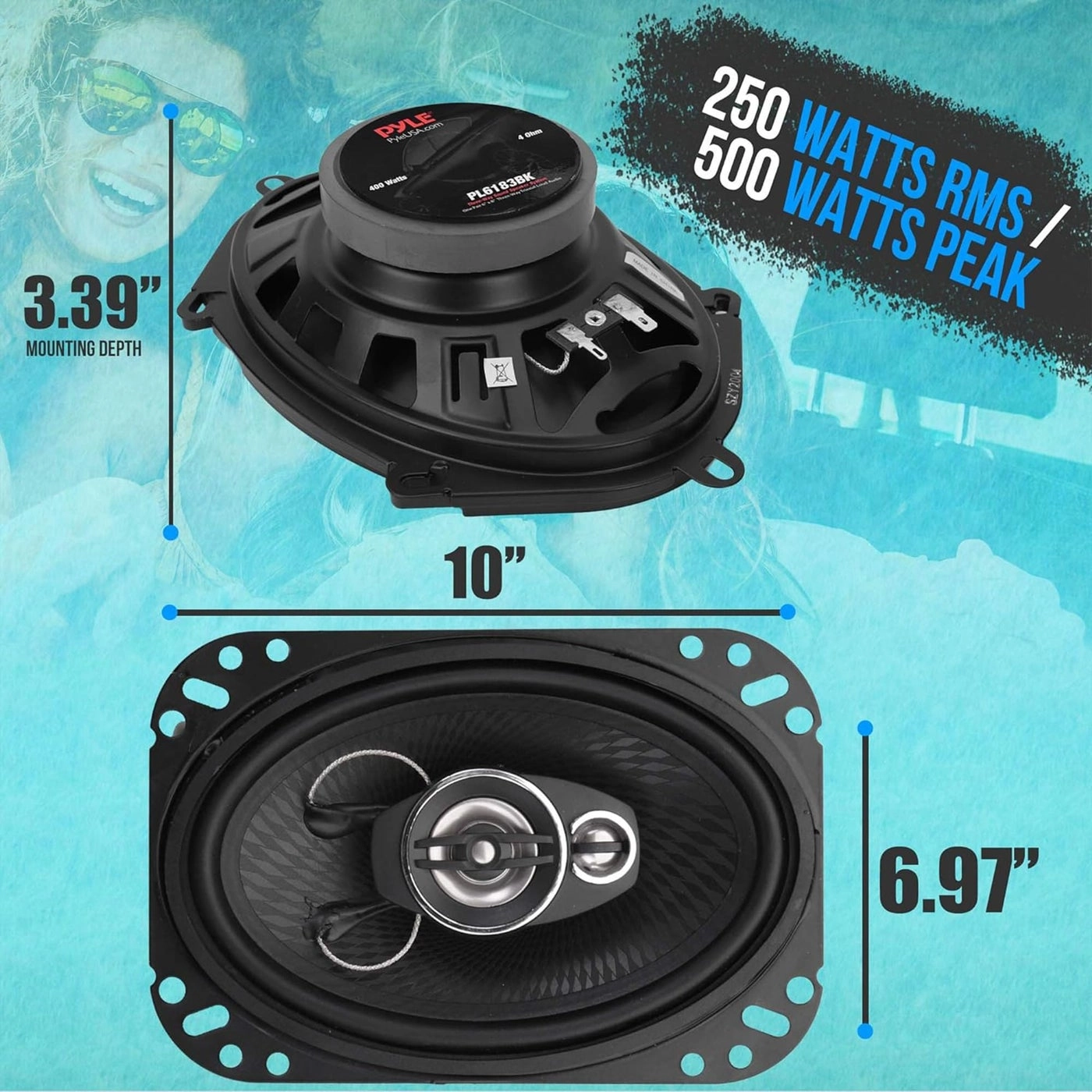 4 Way 6x9 Inch Quadriaxial Speaker - 500 Watt