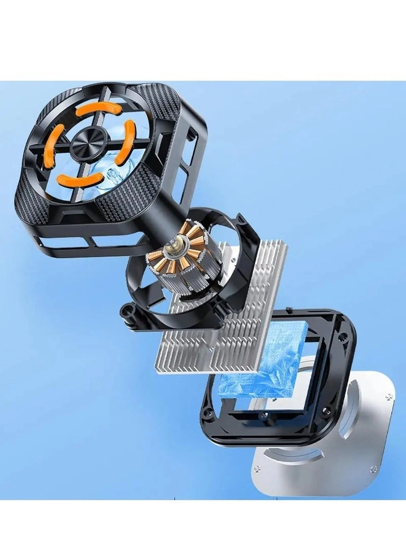 X79 Mobile Phone Cooling Fan - RGB Lights Adjustable Clip
