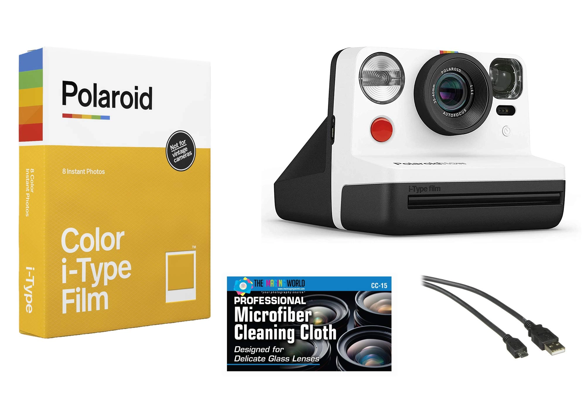 Polaroid Now - Black + Polaroid Color Film