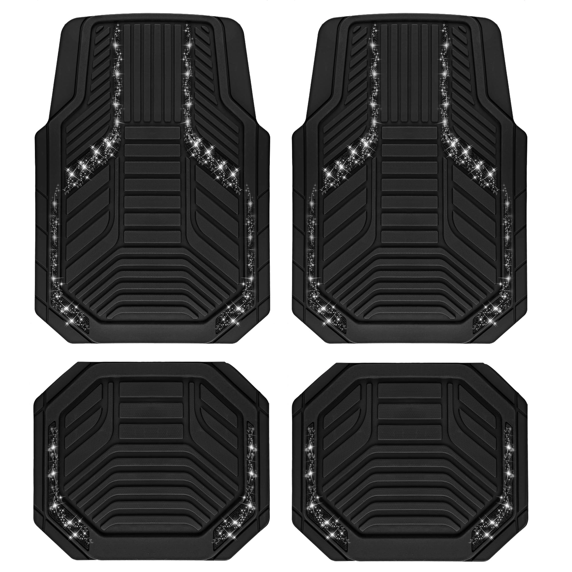 Heavy Duty Rubber Floor Mats - Pink Universal Fit