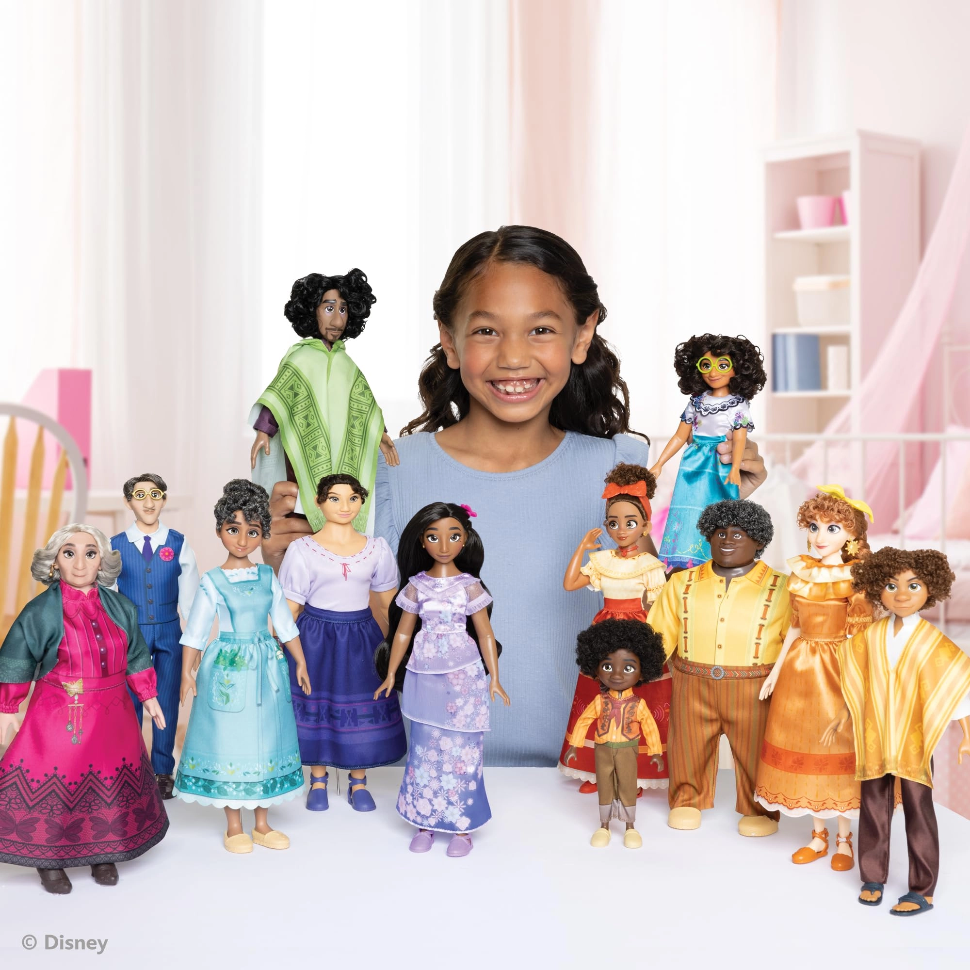 Disney Encanto Julieta Fashion Doll + Agustin Fashion Doll + Mirabel Fashion Doll + Isabela Fashion Doll + Luisa Fashion Doll + Pepa Fashion Doll + Felix Fashion Doll + Antonio Fashion Doll + Camilo Fashion Doll + Dolores Fashion Doll + Abuela Fashion Doll + Bruno Fashion Doll