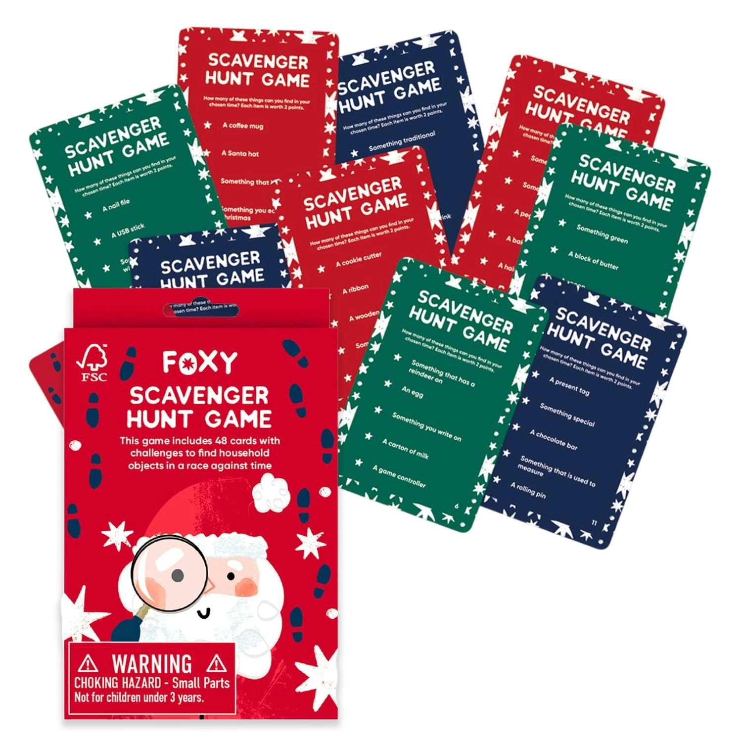 Celebration Crackers Scavenger Hunt Game Cards - 48 pieces English 3 years and up