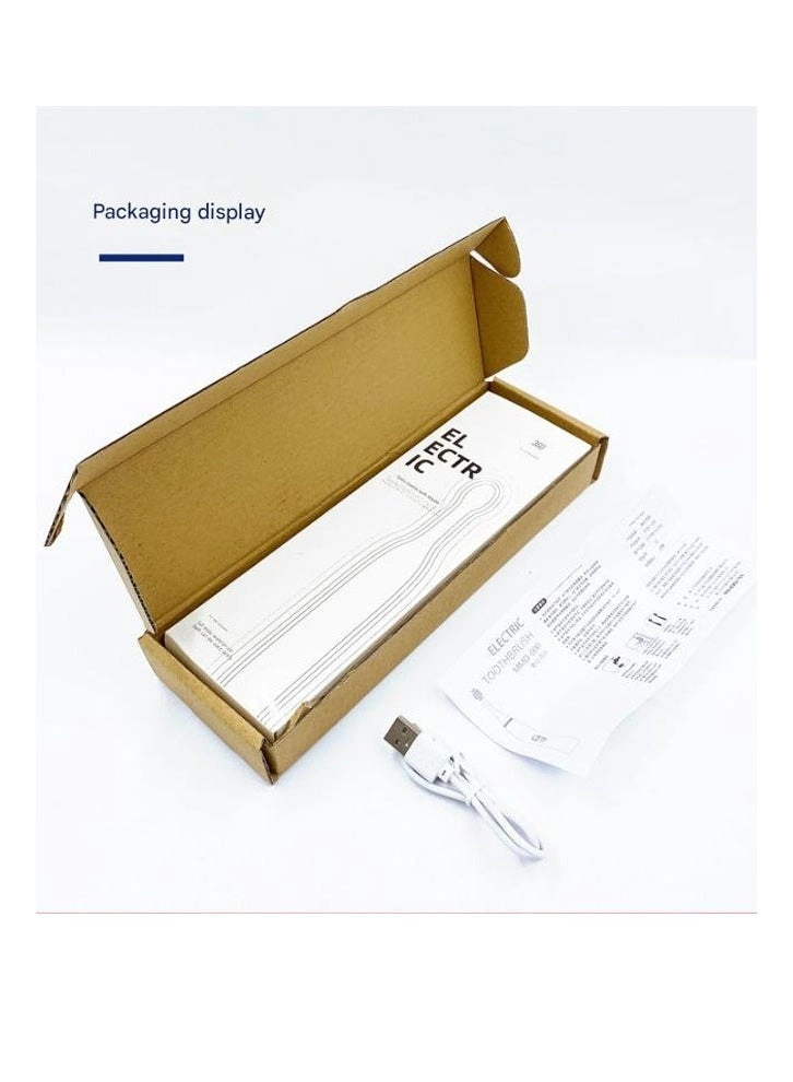 Ultrasonic Electric Children's Toothbrush - Super Soft Waterproof USB Charging 6 Heads