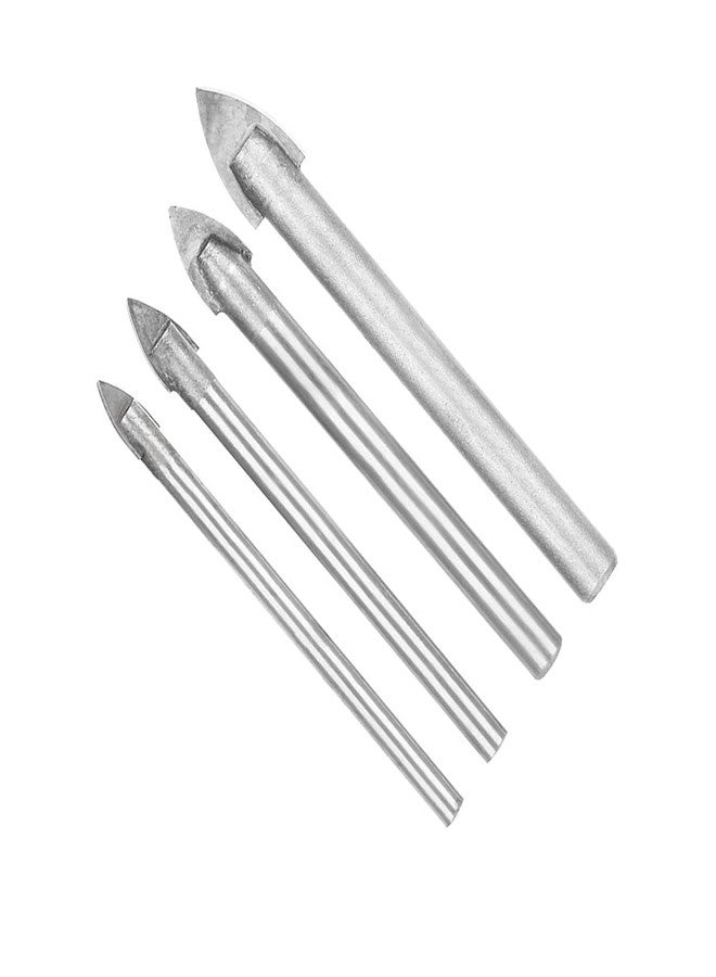 uptodateproducts Spear Head Ceramic Tile Drill Bit - Glass Marble Porcelain 4Pcs 6/8/10/12mm