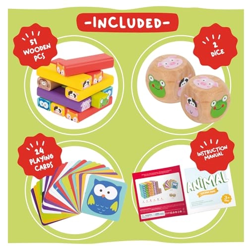 Wobble Tower - 3 years+ 52 pieces