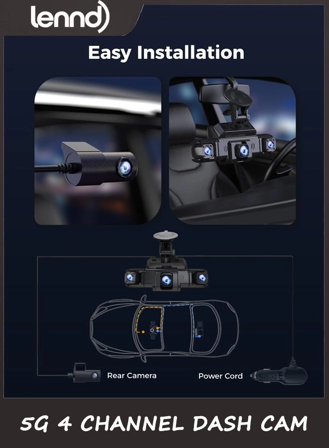 360 View 4 Channel Dash Cam
