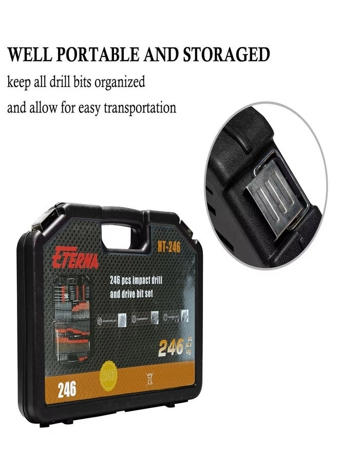 Drill Bit Set - Titanium HSS 246 PCS