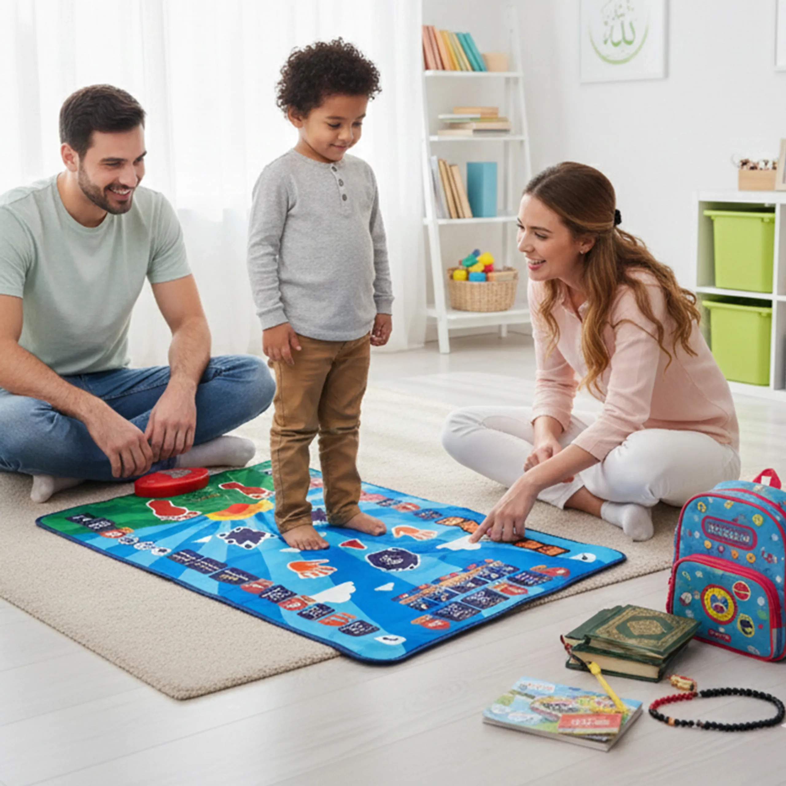 Kids Islamic Prayer Learning Mat - Suitable for 3 years & above