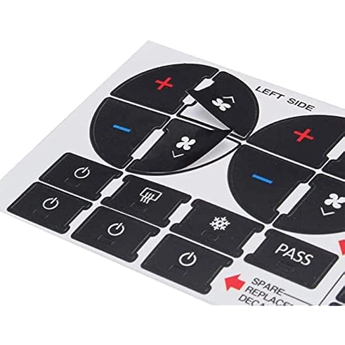Ac Dash Button Stickers Repair Kit - For 20072015 Gm Gmc Chevy Tahoe Chevrolet 20092012 Buick Vehicle2Pcs
