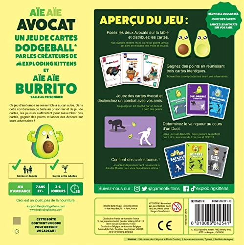 Exploding Kittens: Aie Aie Avocat (French)