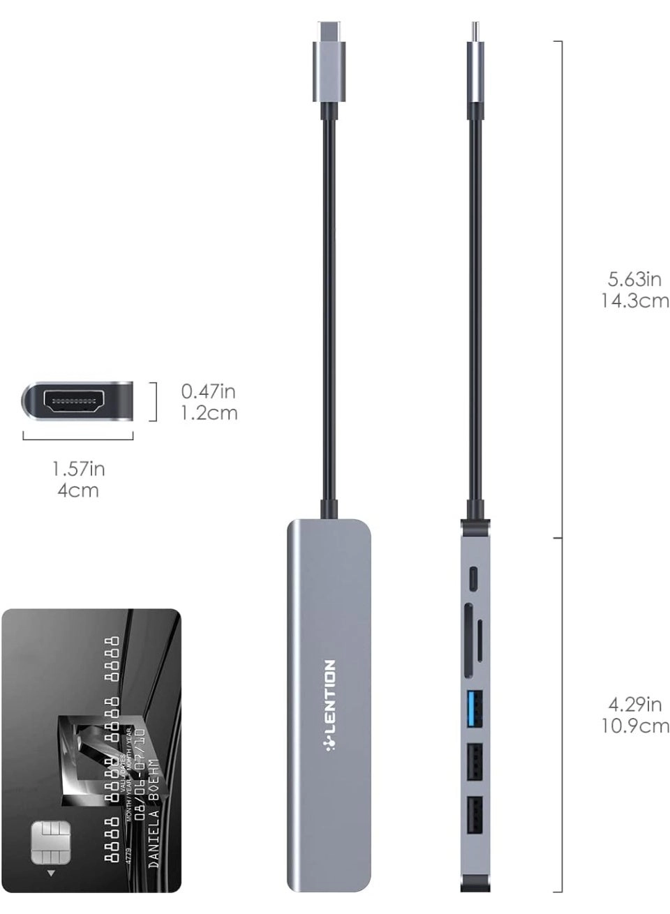 CB-CE18s - 8-in-1 USB-C Hub 4K@60Hz HDMI 100W PD