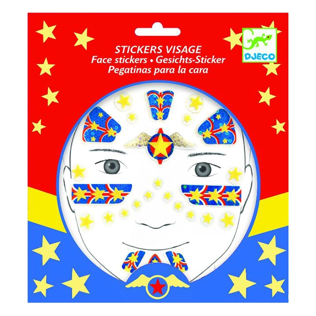 DJECO Superhero Face Stickers