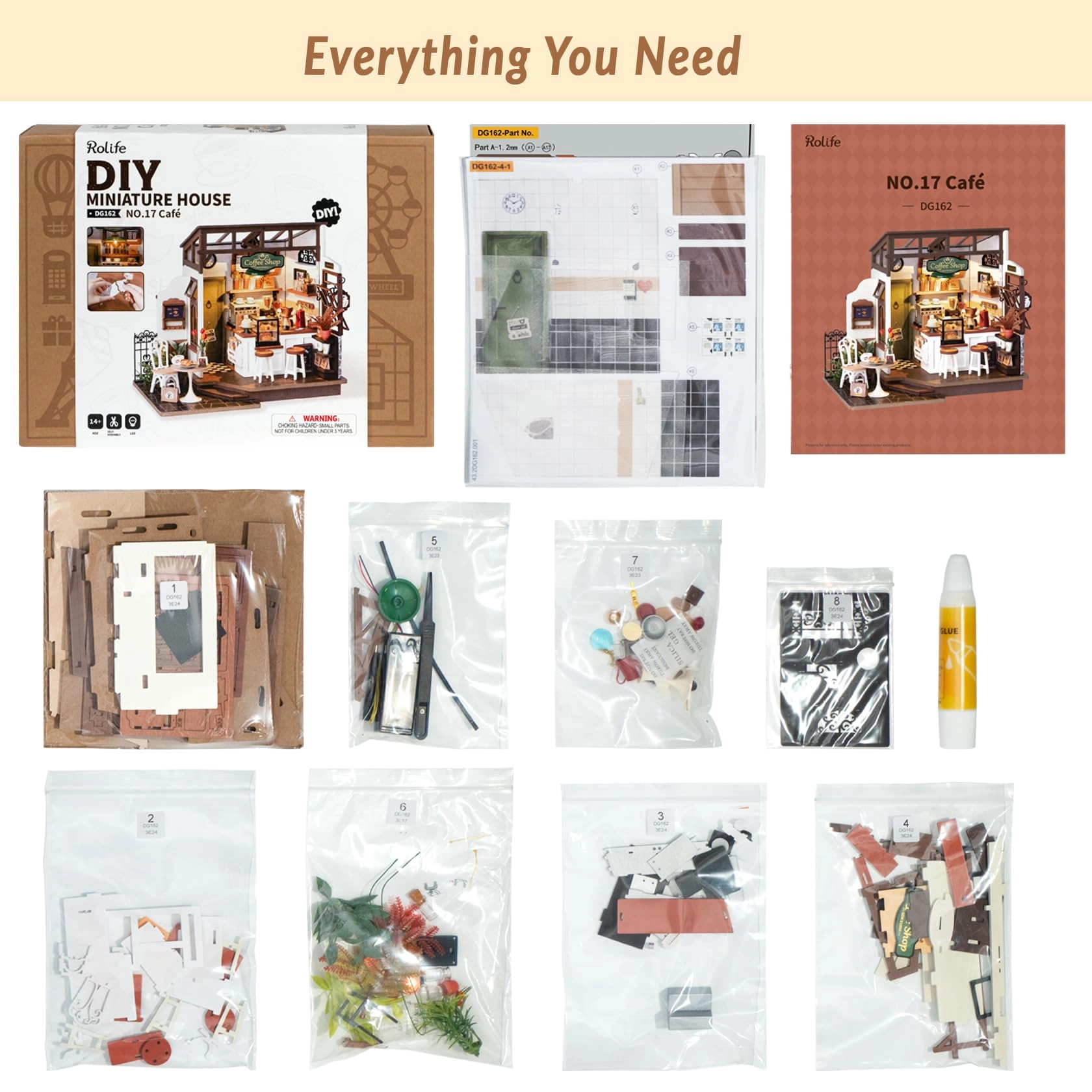 DIY Miniature Dollhouse Kit - Simon's Time Cafe
